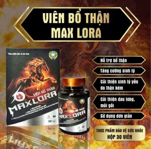 Max Lora - Viên Uống Bổ Thận 1 Hộp 30 Viên